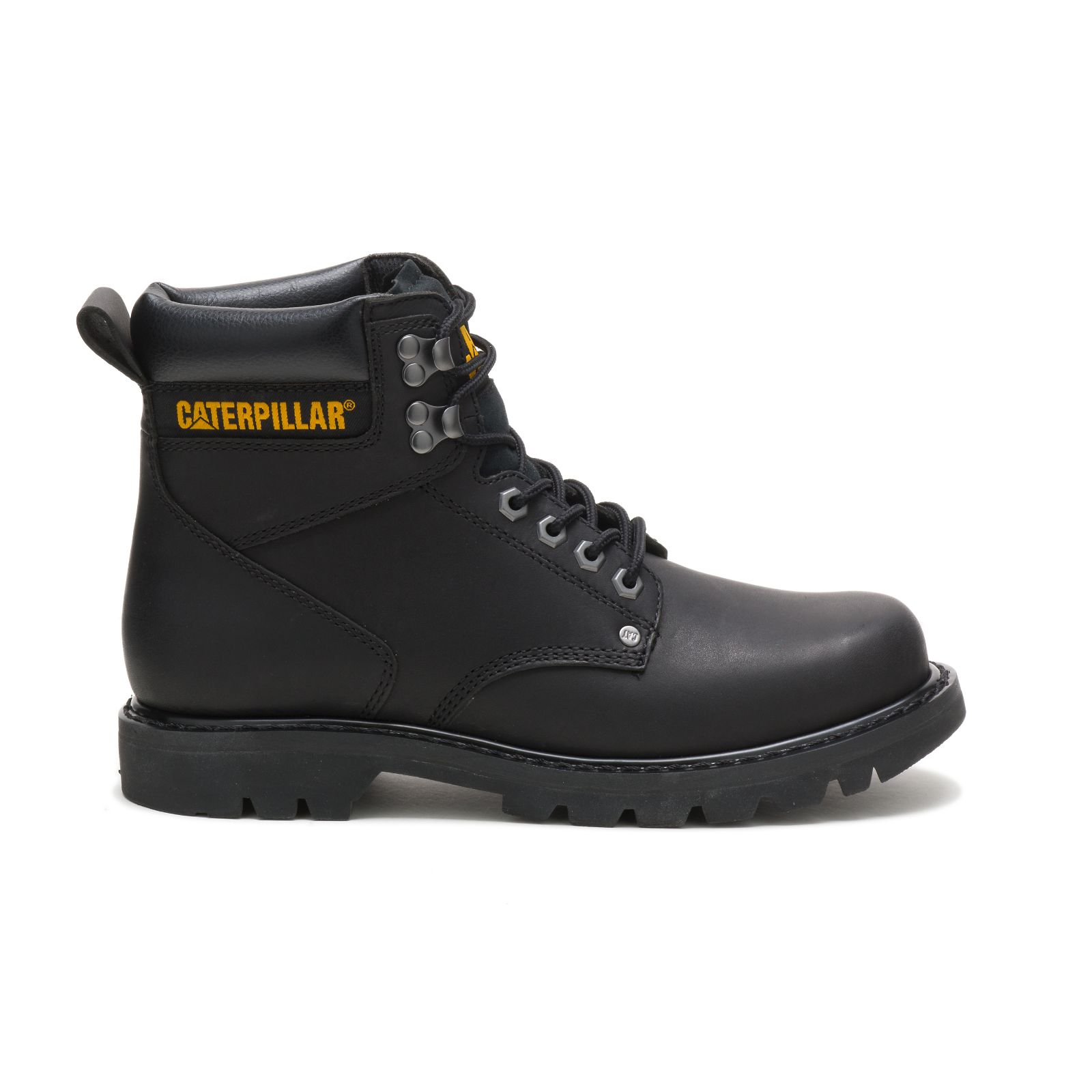 Men's Caterpillar Second Shift Work Boots Black Ireland WKQH47916